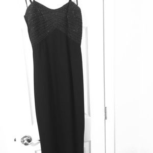 Dark navy embellished gown